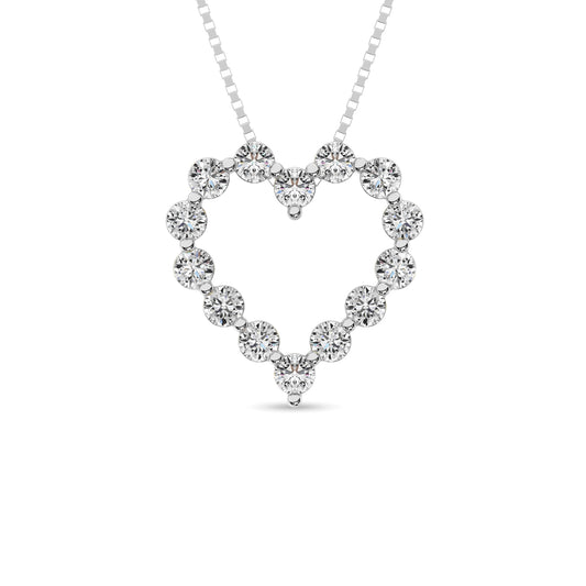 Diamond 1/4 Ct.Tw. Heart Pendant in 14K White Gold