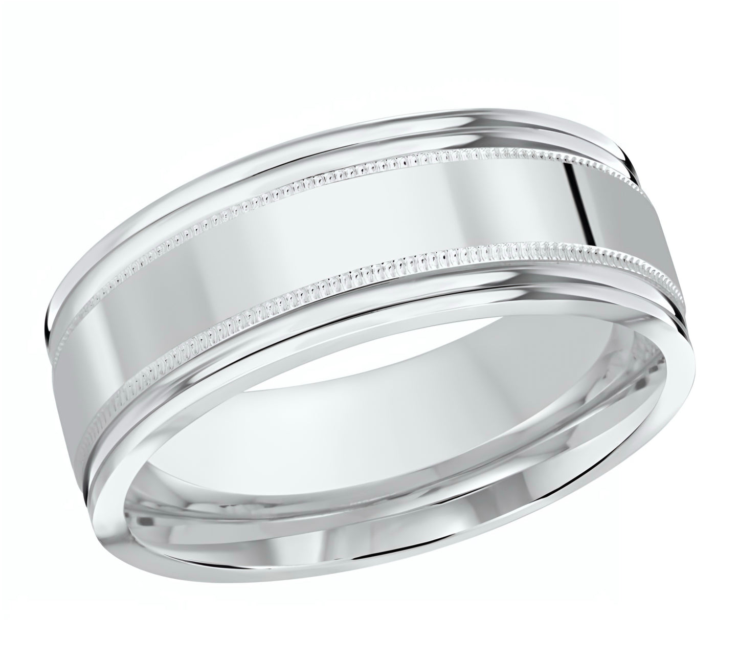 $949 Men’s 14KW 8mm Polished/Brushed Wedding Band (Reg $1995)