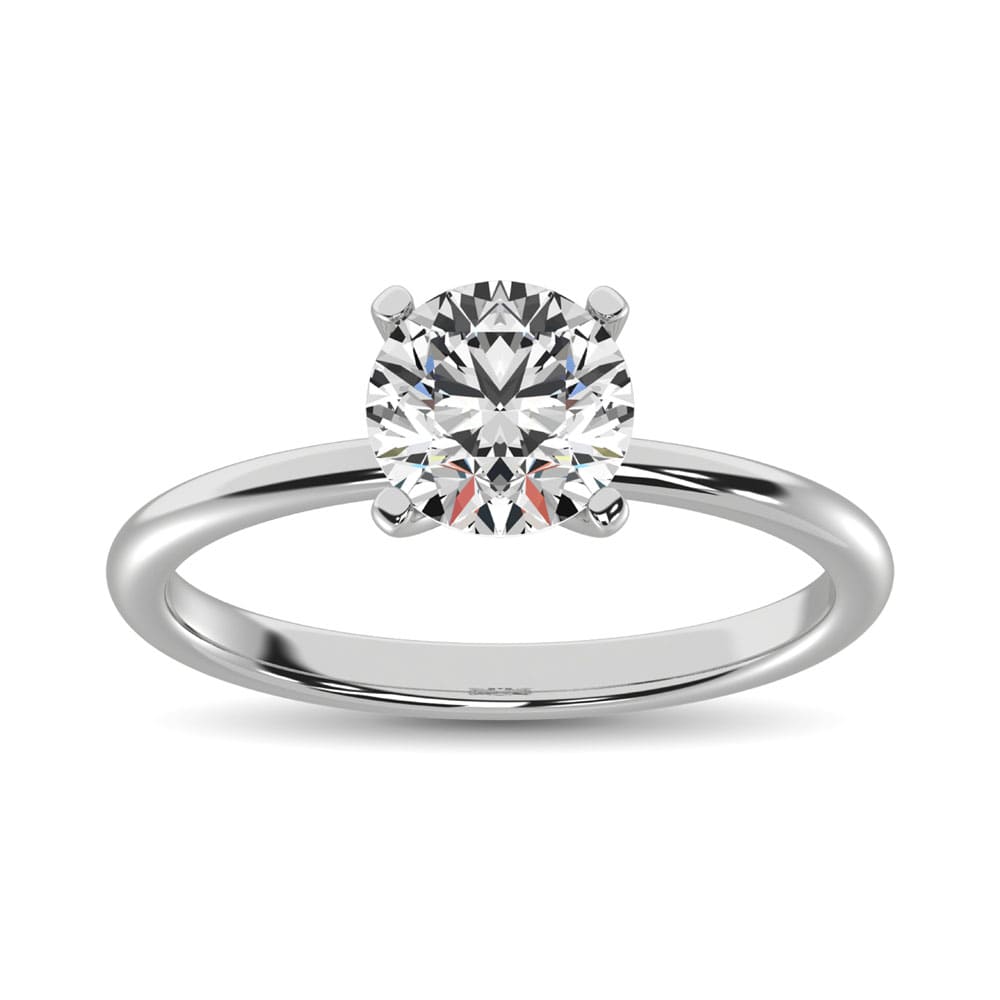 14K White Gold Labgrown Diamond 2 Ct.Tw. Non certified HPHT VS1+ G+ Solitaire Ring (Available in 1ctw to 2ctw)