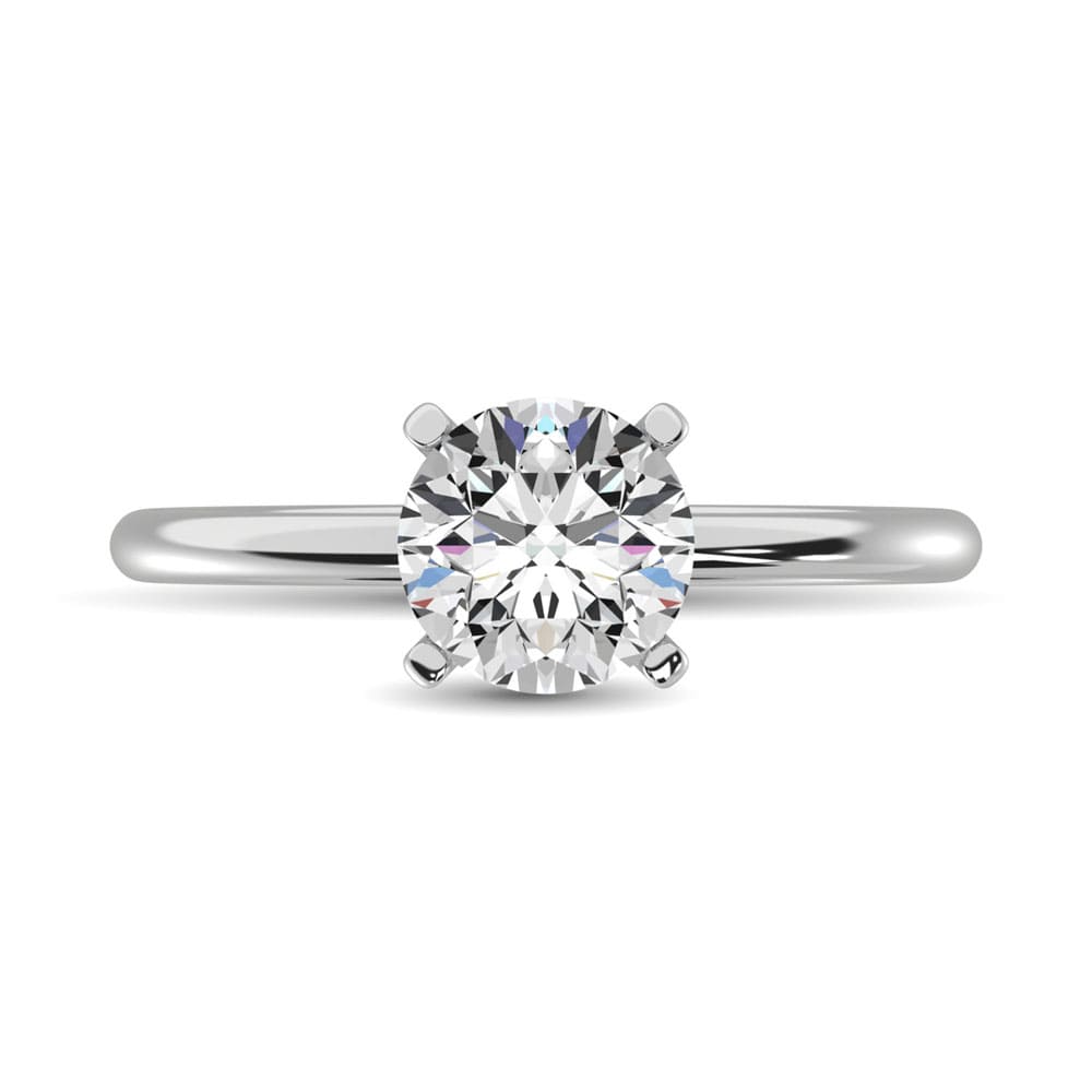 14K White Gold Lab Grown Diamond 2 Ct.Tw. IGI Certified CVD VS1+ G+ Solitaire Ring (Available in 0.50ctw to 7ctw)