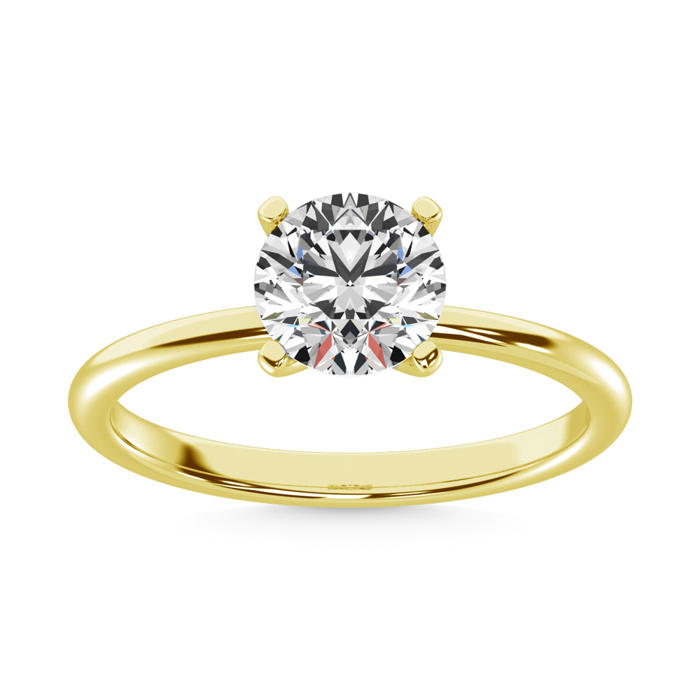 14K Yellow Gold Lab Grown Diamond 1 Ct.Tw. IGI Certified CVD VS1+ G+ Solitaire Ring (Available in 0.50ctw to 7ctw)