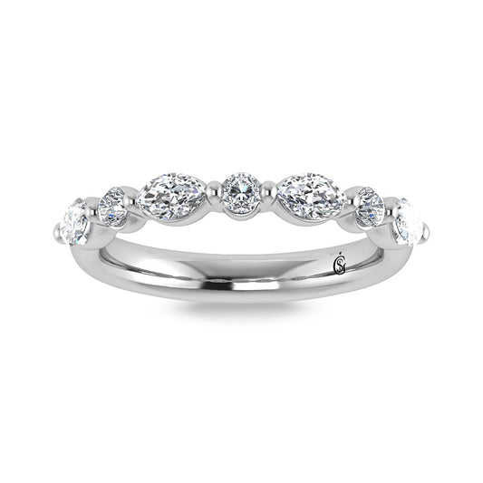 14K White Gold Lab Grown Diamond 1/2 ct.tw. IGI Certified Wedding Band