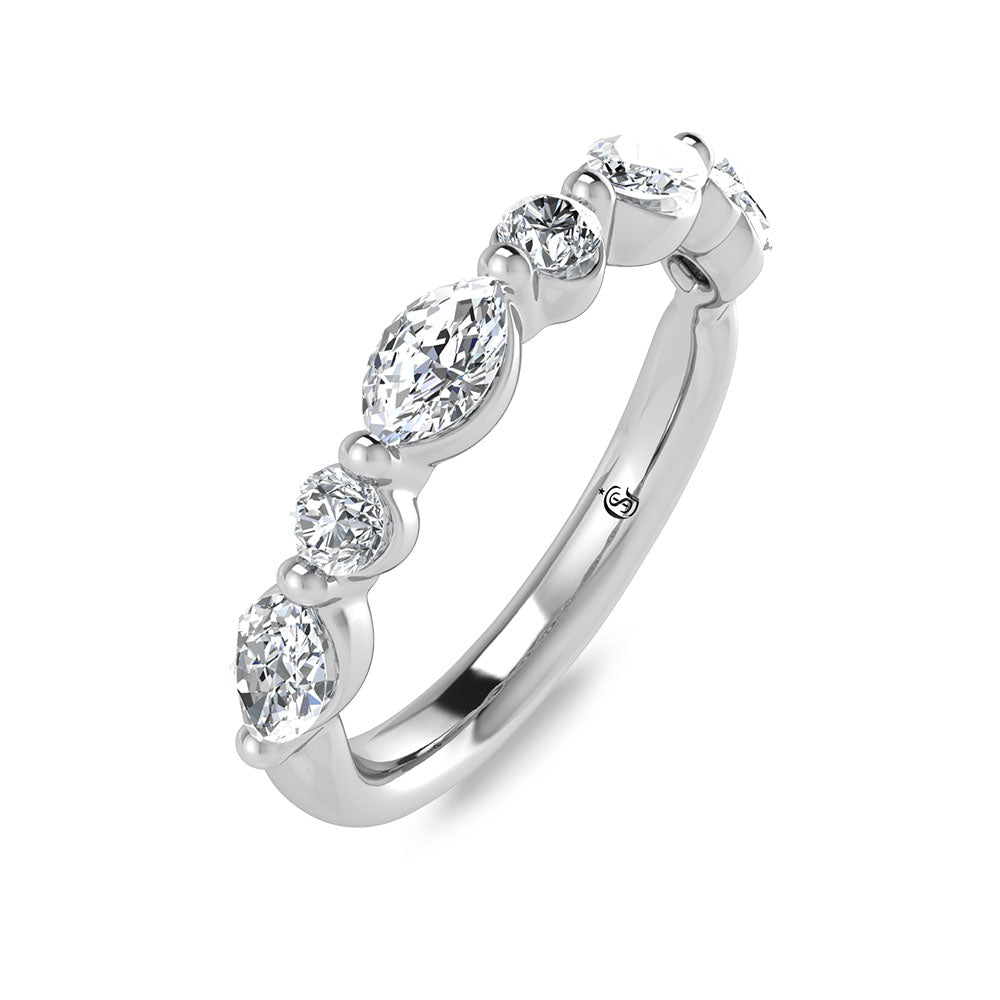 14K White Gold Lab Grown Diamond 1/2 ct.tw. IGI Certified Wedding Band