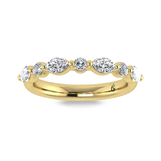 14K Yellow Gold Lab Grown Diamond 1/2 ct.tw. IGI Certified Wedding Band