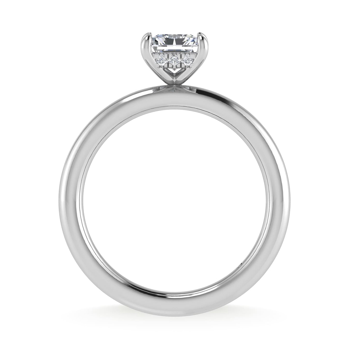 14K White Gold Lab Grown Diamond 1 1/20Ct.Tw. Radiant Shape IGI Certified Engagement Ring (Center 1ct)