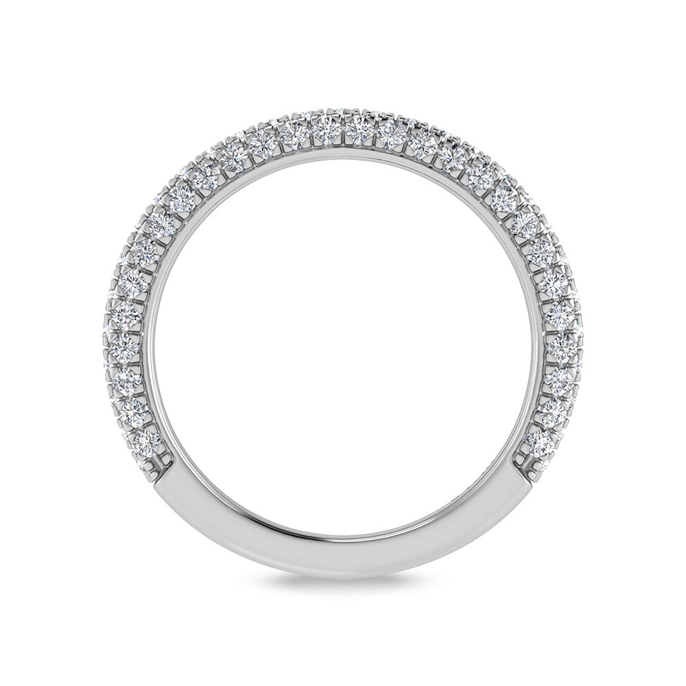 14K White Gold Lab Grown Diamond 7/8 Ct.Tw. IGI Certified Round Shape Wedding Band