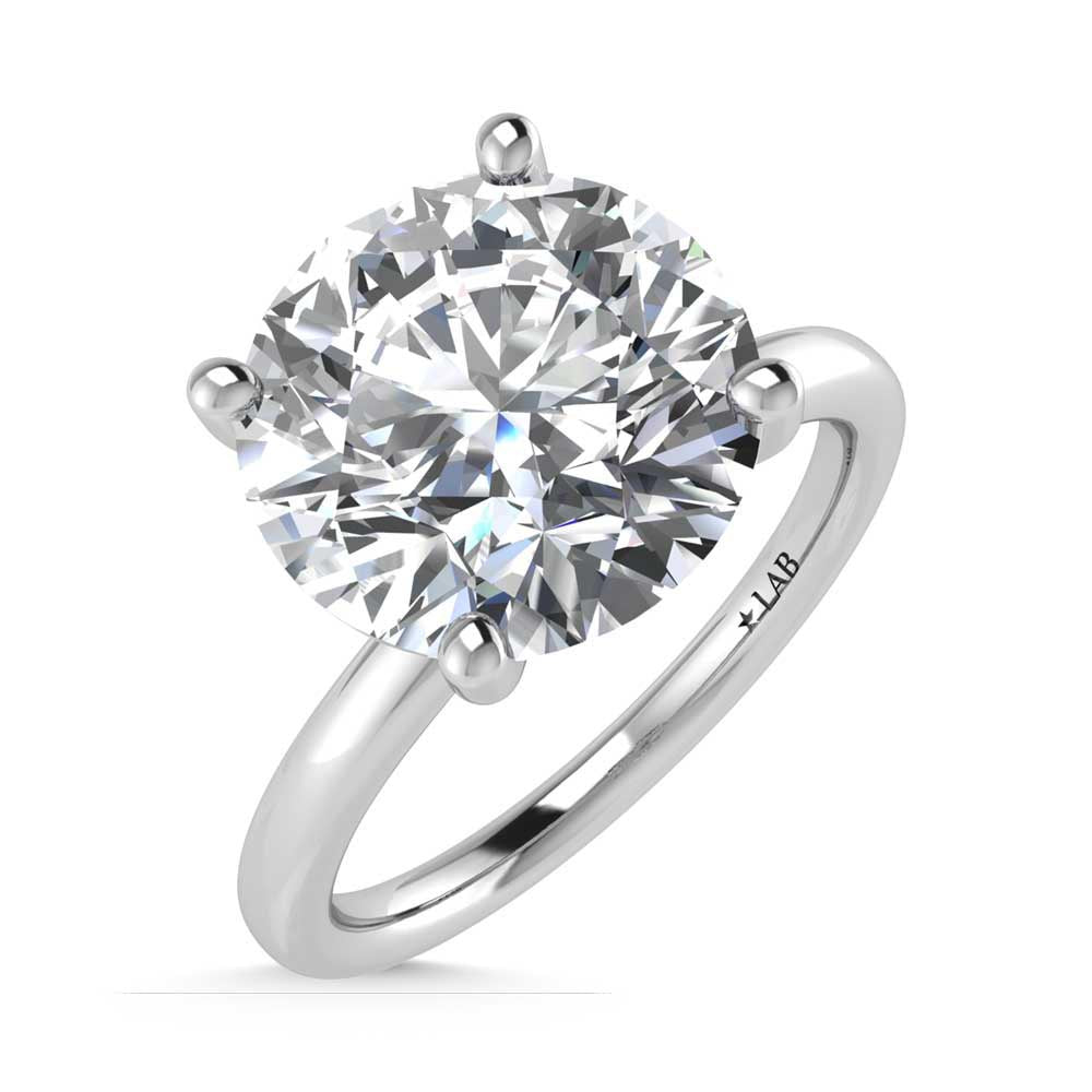 14K White Gold Lab Grown Diamond 3 1//20 Ct.Tw. Round Shape Halo Engagement Ring (Center 3CT)