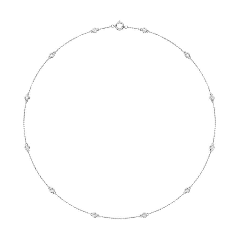 14K White Gold Lab Grown Diamond 1 Ct.Tw. Fashion Necklace