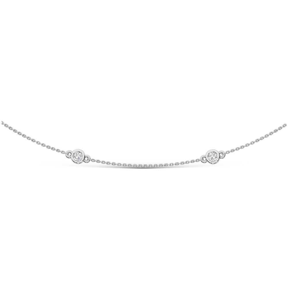 14K White Gold Lab Grown Diamond 1 Ct.Tw. Fashion Necklace