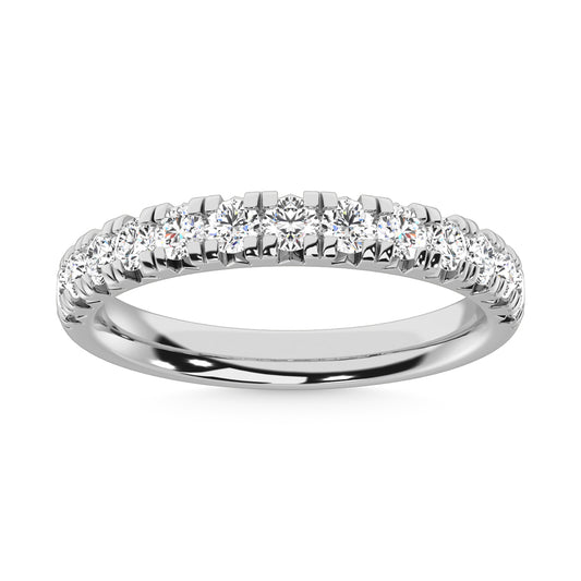 14K White Gold Lab Grown Diamond 1 Ct.Tw. Micropave Band