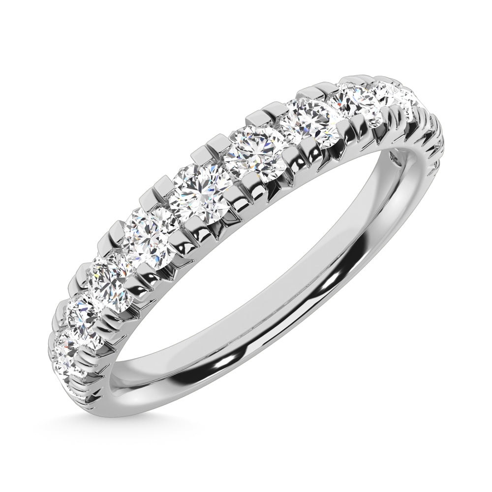14K White Gold Lab Grown Diamond 1 Ct.Tw. Micropave Band