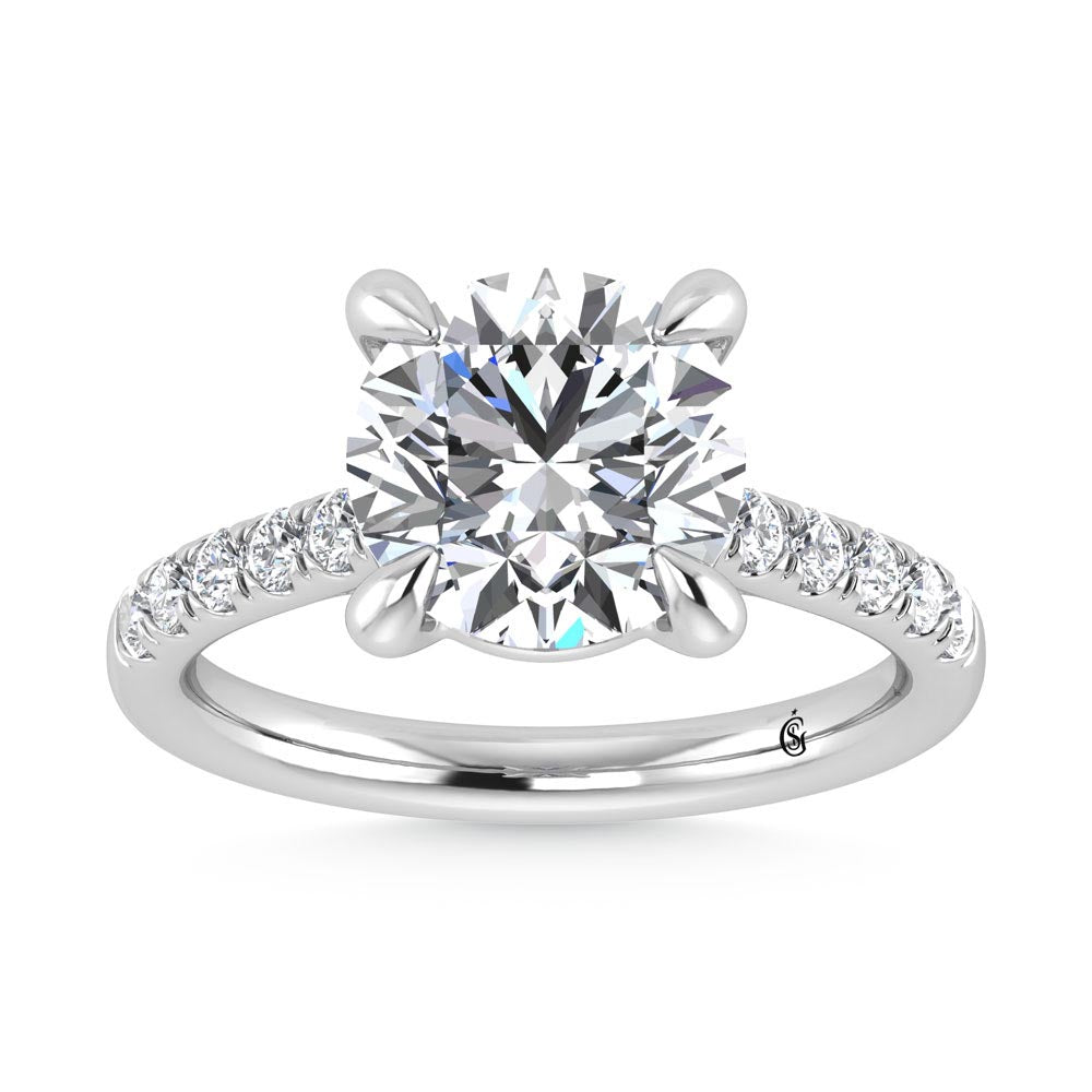 14K White Gold Labgrown Diamond 3 1/3 Ct.Tw. Engagement Ring