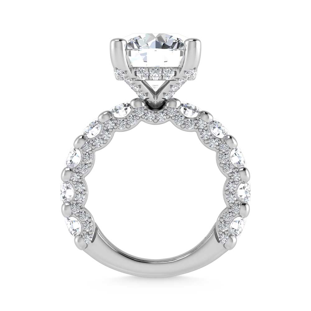 14K White Gold Lab Grown Diamond 5 3/8 Ct.Tw. Victoria Engagement Ring