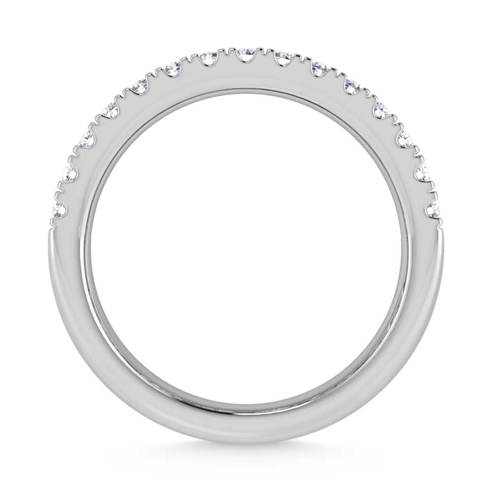 14K White Gold Round & Baguette Lab Grown Diamond 4 Ct.Tw. Wedding Band