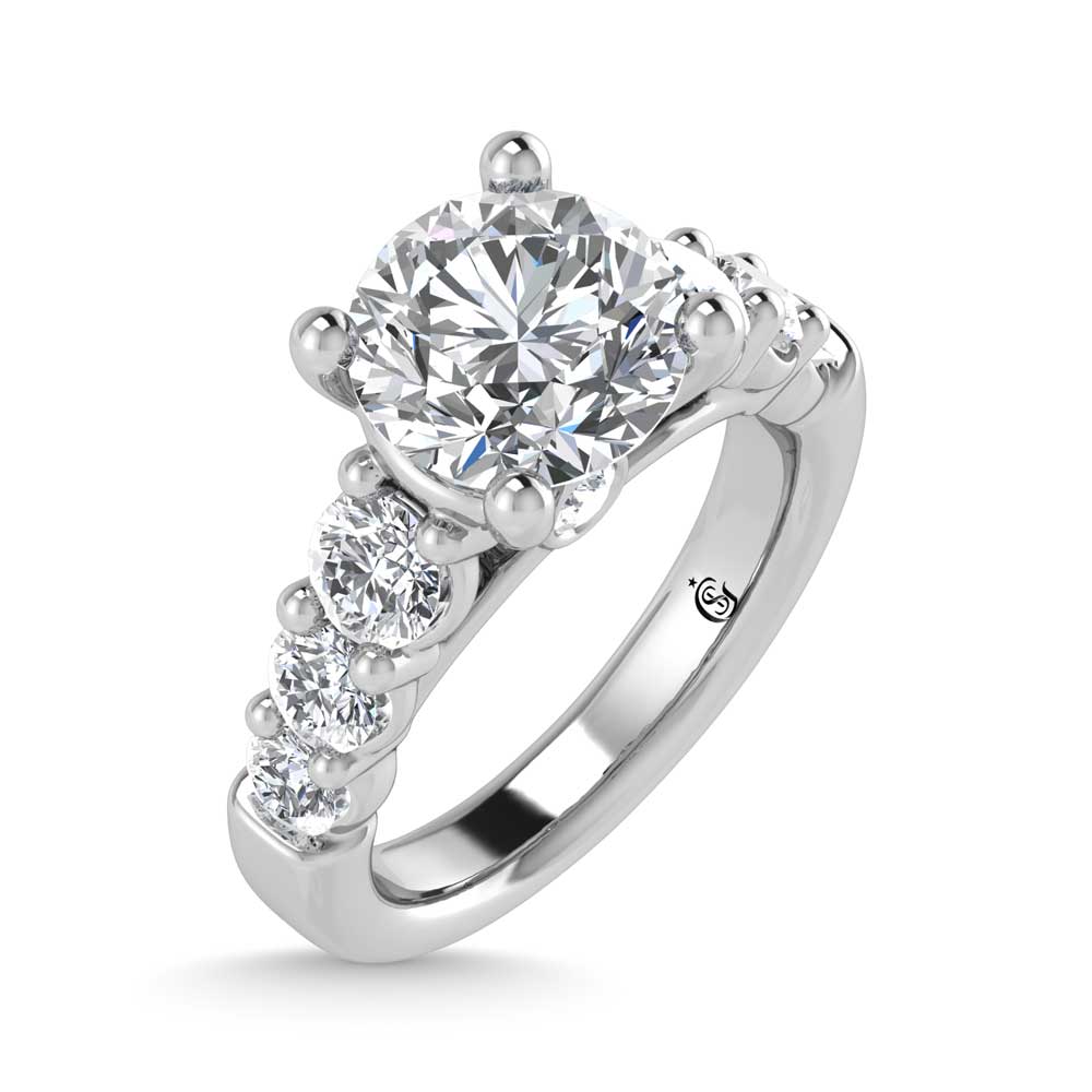 14K White Gold Lab Grown Diamond 4 3/8 Ct.Tw. Engagement Ring
