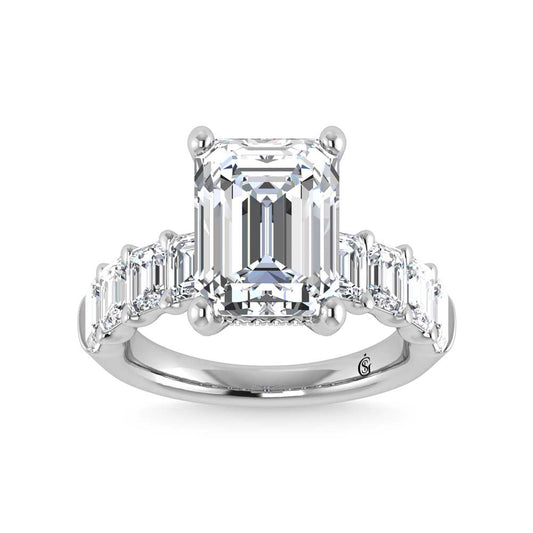 14K White Gold Lab Grown Diamond 6 3/4 Ct.Tw. Engagement Ring