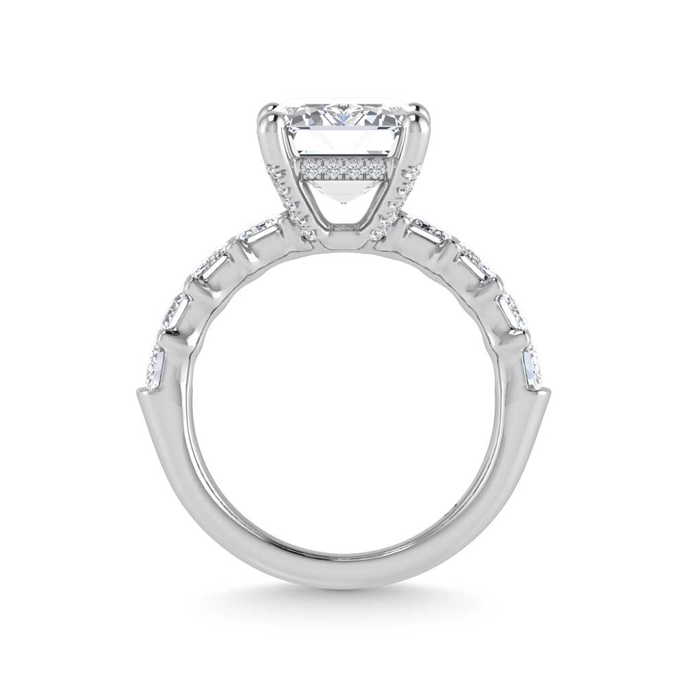 14K White Gold Lab Grown Diamond 6 3/4 Ct.Tw. Engagement Ring
