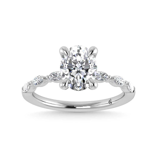 14K White Gold Lab Grown Diamond 2 1/4 Ct.Tw. Engagement Ring