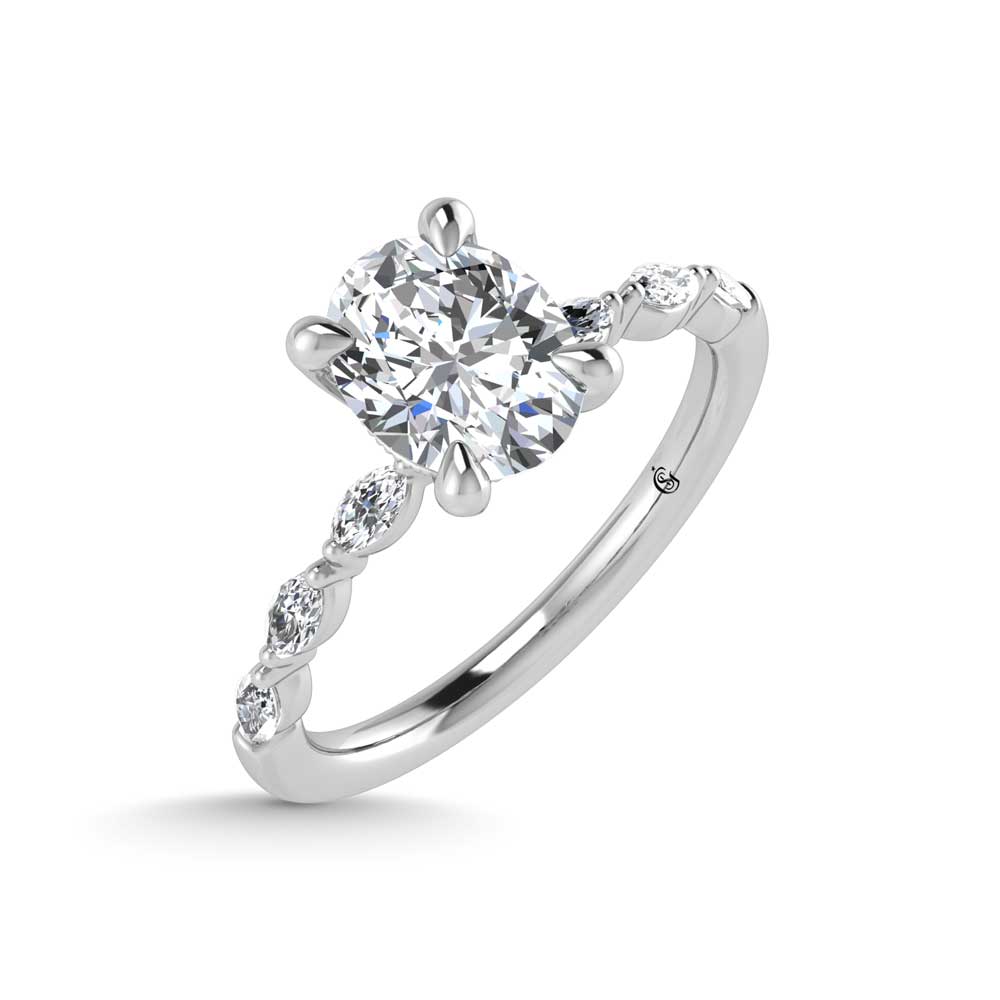 14K White Gold Lab Grown Diamond 2 1/4 Ct.Tw. Engagement Ring