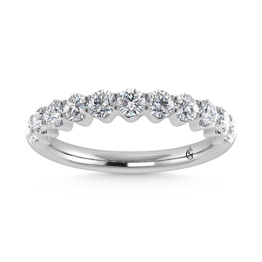 14K White Gold Lab Grown Diamond 1 Ct.Tw. Band