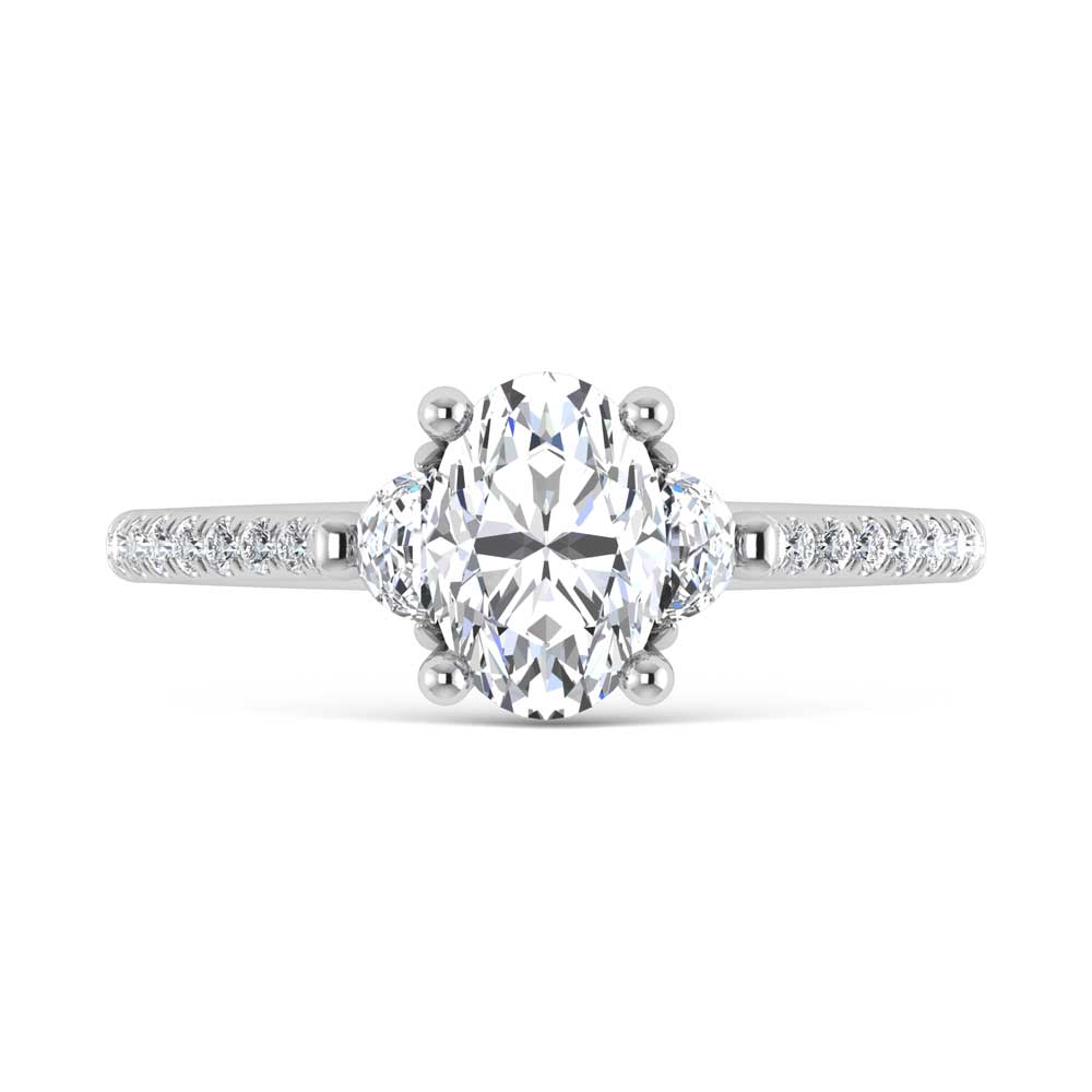 14K White Gold Lab Grown Diamond 1 1/4 Ct.Tw. Engagement Ring