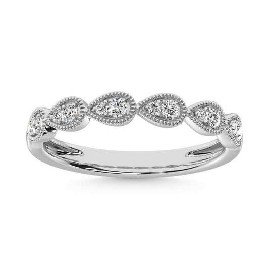 14K White Gold Lab Grown Diamond 1/8 Ct.Tw. Stackable Band
