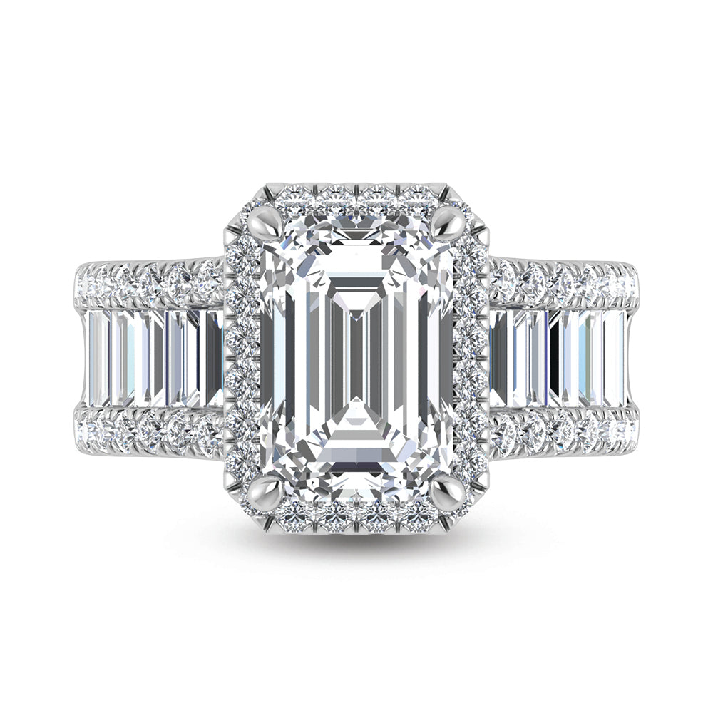 14K White Gold Lab Grown Diamond 4 5/8 Ct.Tw. Engagement Ring