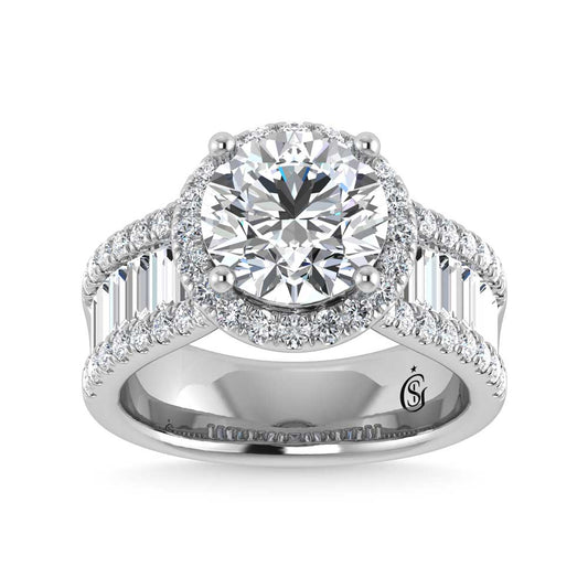 14K White Gold Lab Grown Diamond 4 5/8 Ct.Tw. Engagement Ring