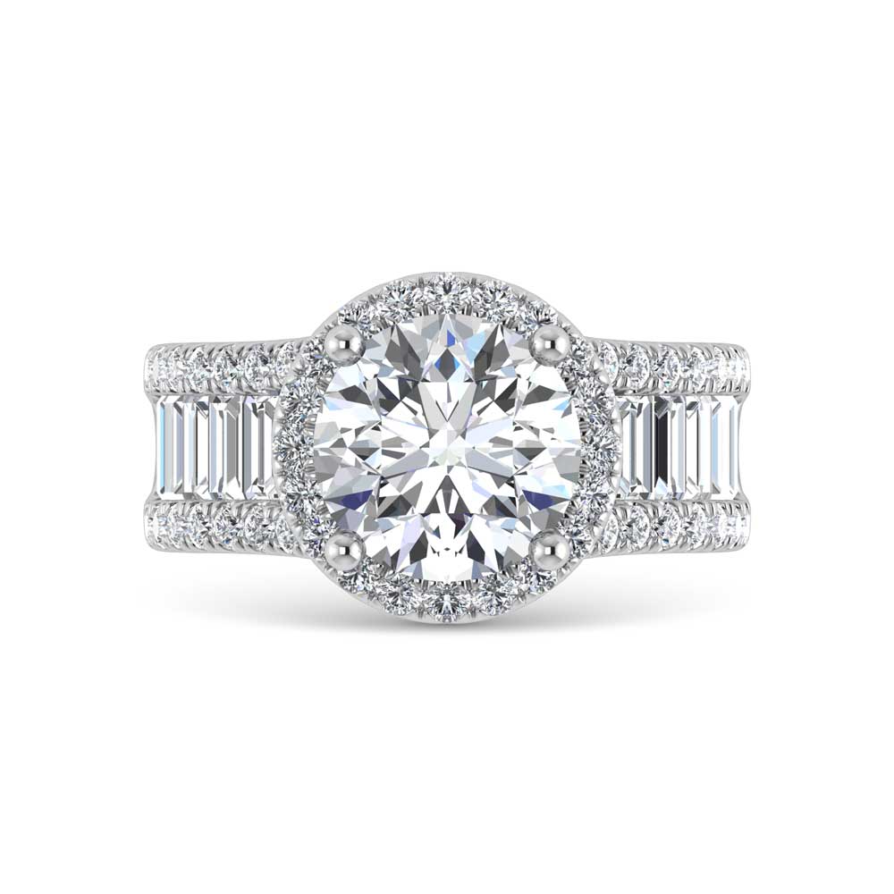 14K White Gold Lab Grown Diamond 4 5/8 Ct.Tw. Engagement Ring