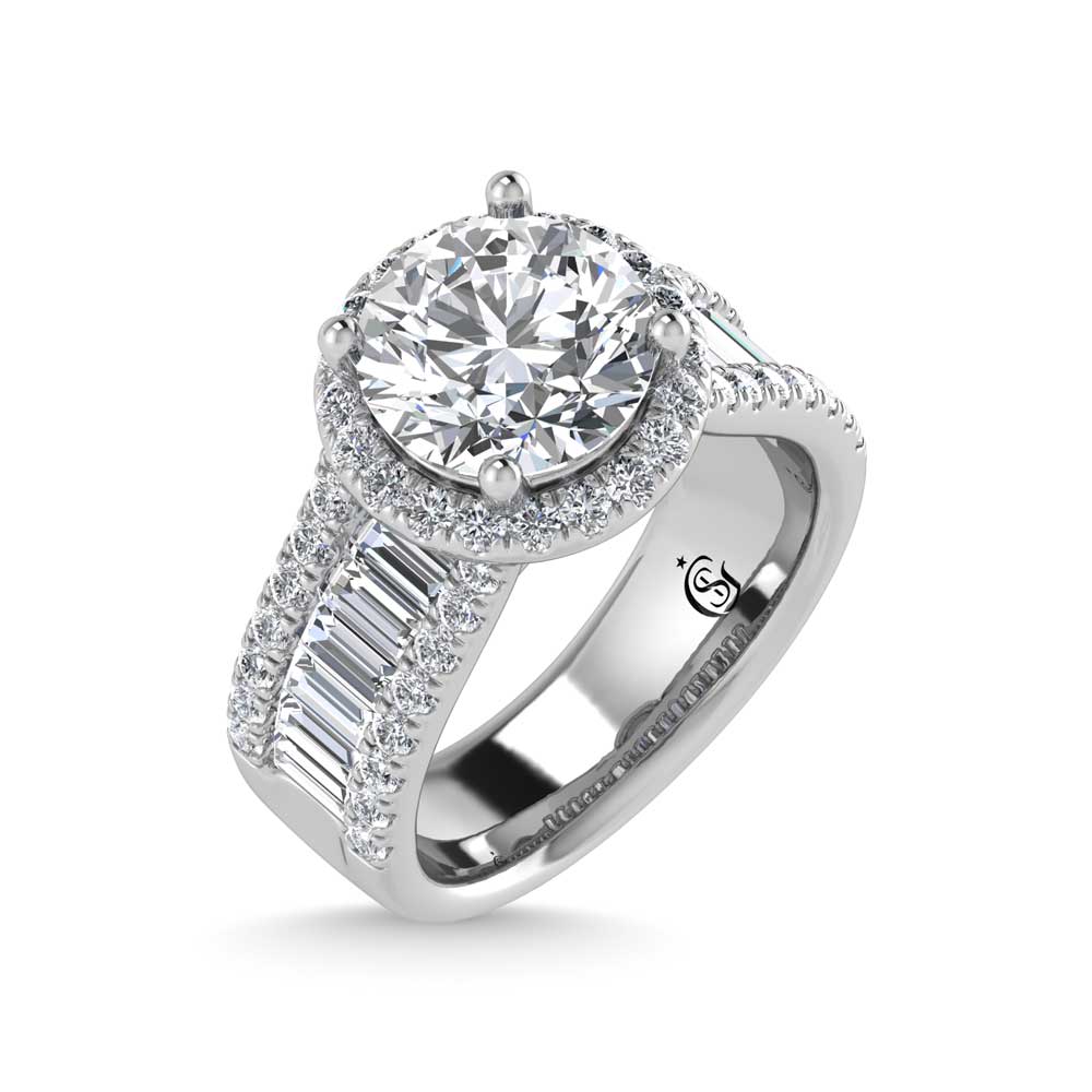 14K White Gold Lab Grown Diamond 4 5/8 Ct.Tw. Engagement Ring