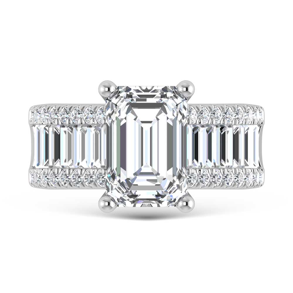 14K White Gold Lab Grown Diamond 4 1/6 Ct.Tw. Engagement Ring