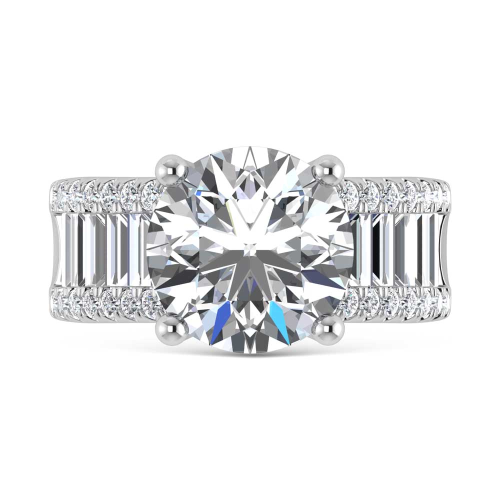 14K White Gold Lab Grown Diamond 4 1/6 Ct.Tw. Engagement Ring
