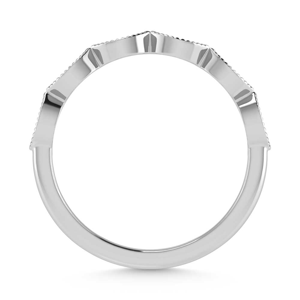 14K White Gold Lab Grown Diamond 1/6 Ct.Tw. Stack Band