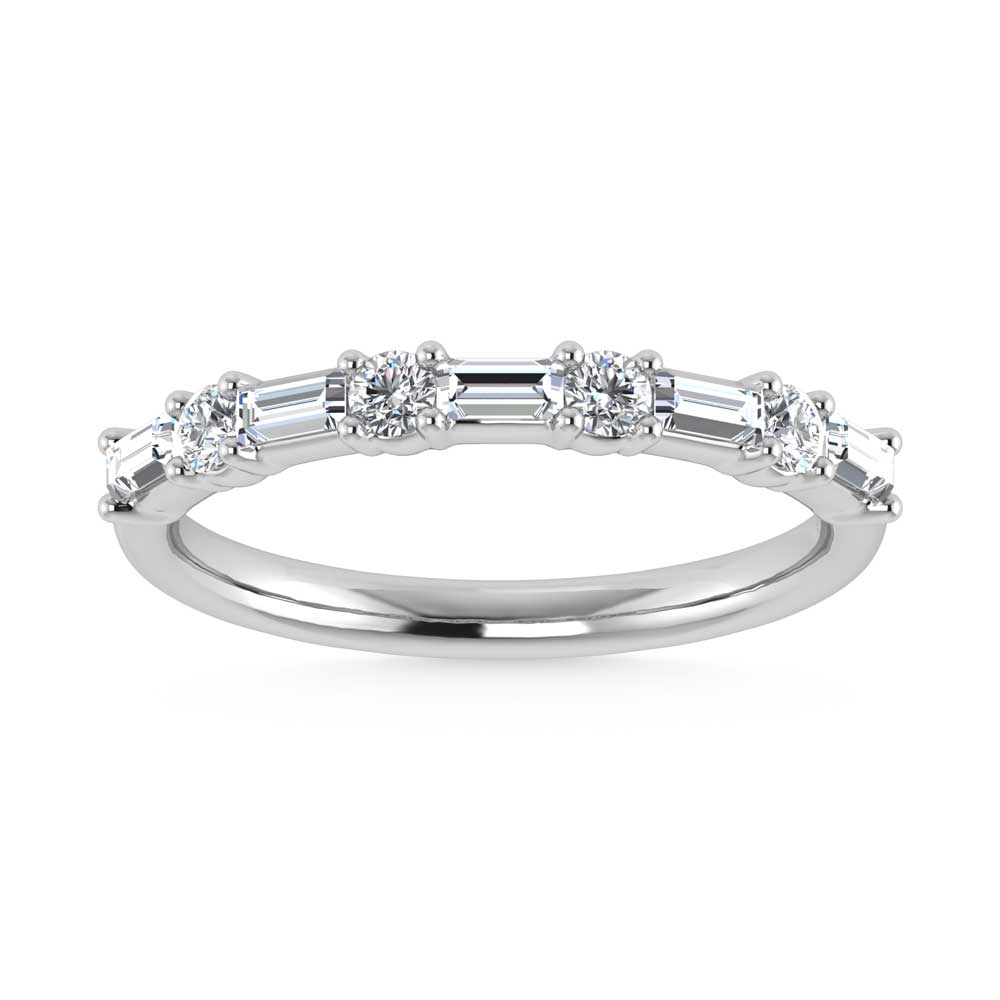 14K White Gold Lab Grown Diamond 5/8 Ct.Tw. Stackable Band