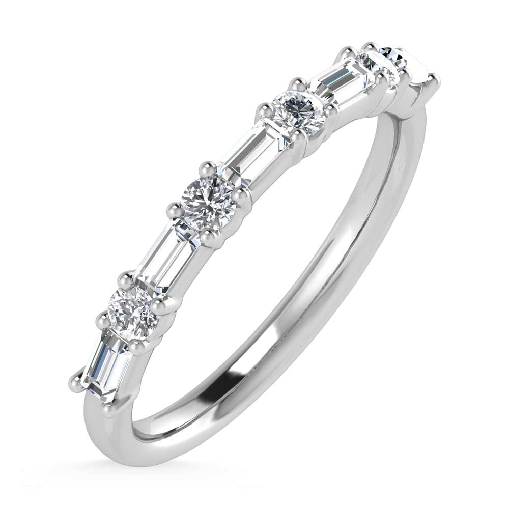 14K White Gold Lab Grown Diamond 5/8 Ct.Tw. Stackable Band