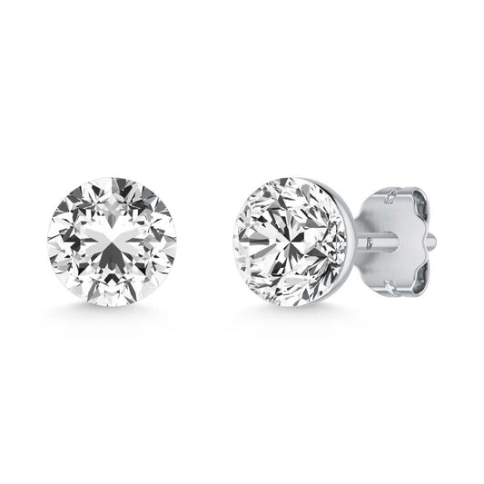 14K White Gold  1 Ct.Tw. Lab Grown Diamond Stud Earrings