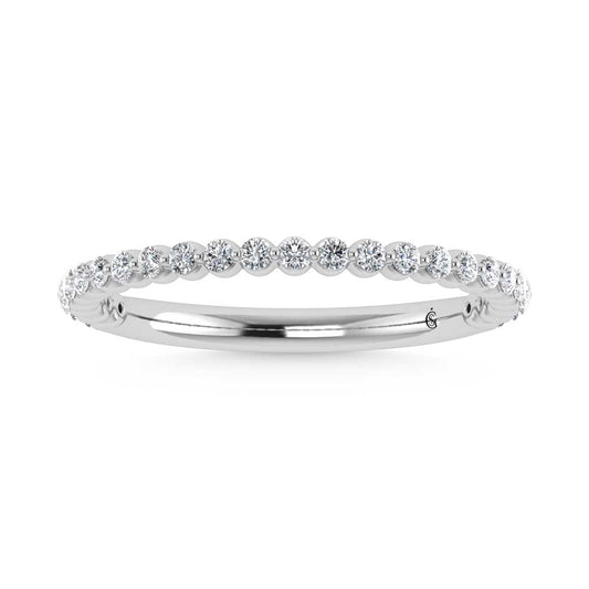 14K White Gold Lab Grown Diamond 1/4 Ct.Tw. Stackable Band