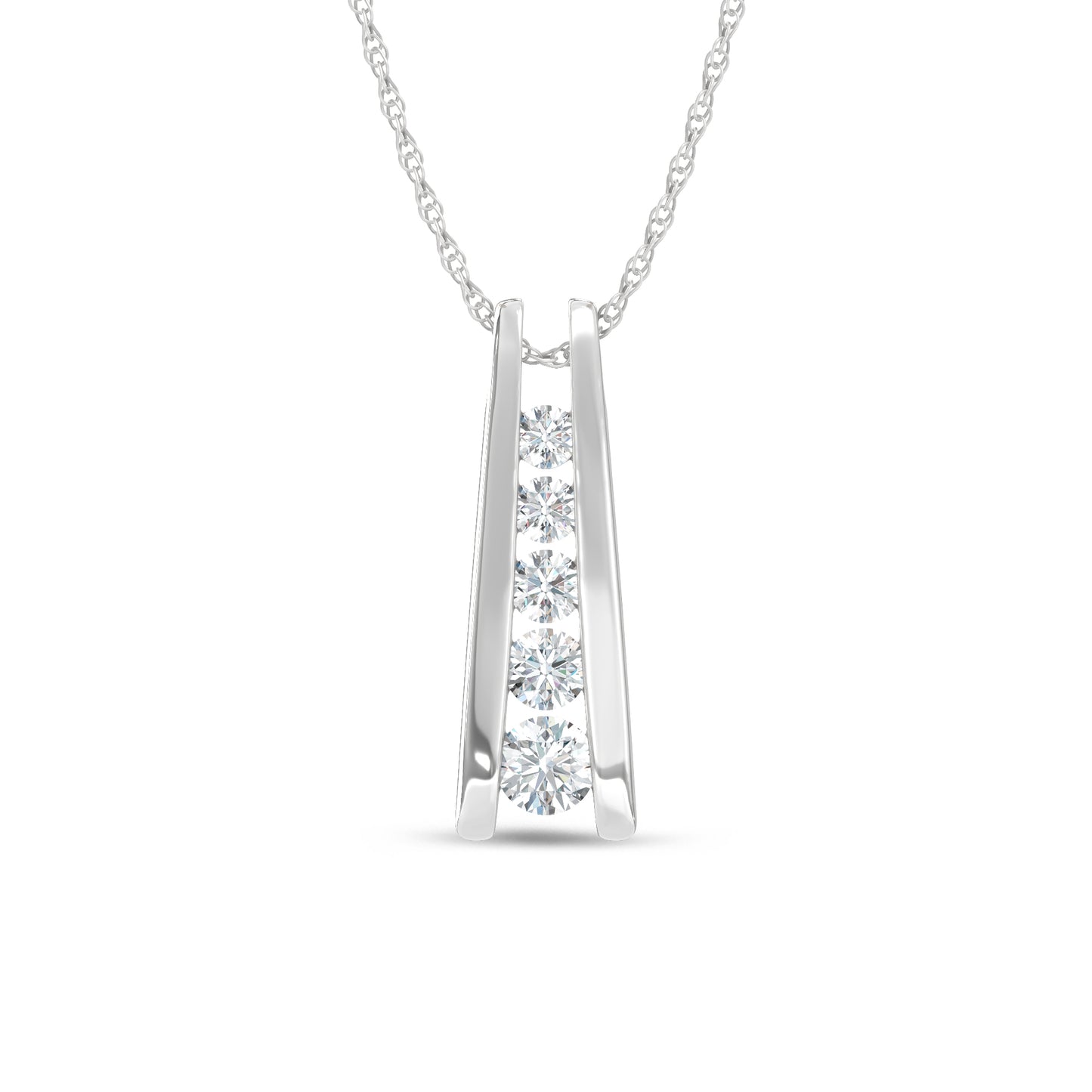 14K White Gold Lab Grown Diamond 1 Ct.Tw. Fashion Pendant