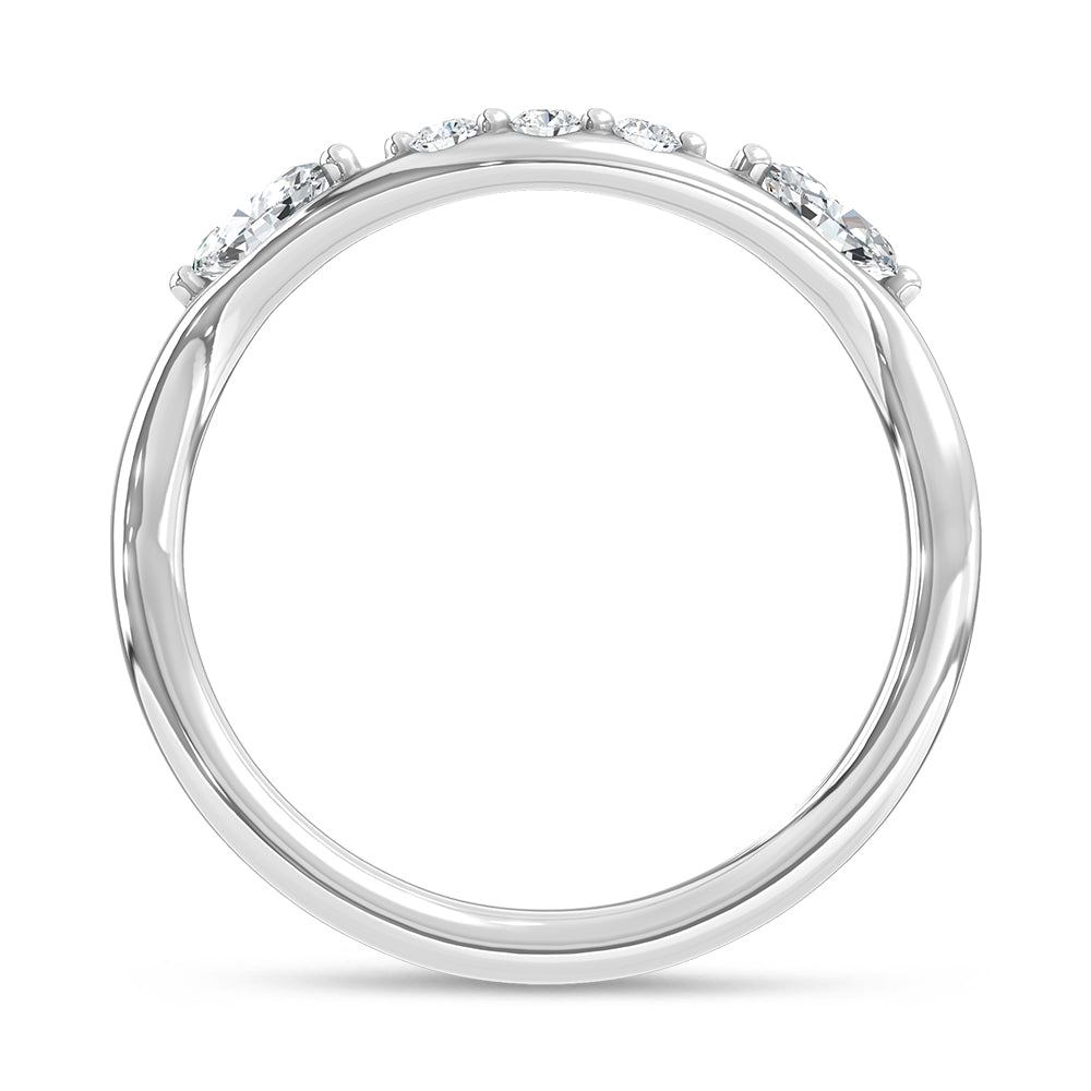 14K White Gold Lab Grown Diamond 1/4 Ct.T. Wedding Band