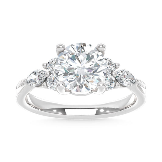14K White Gold Lab Grown Diamond 2 1/2 Ct.T. Enagagement Ring