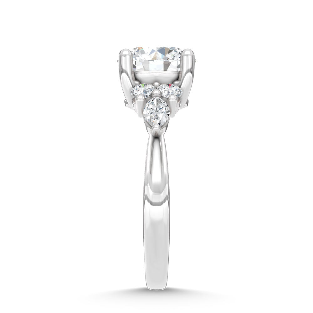 14K White Gold Lab Grown Diamond 2 1/2 Ct.T. Enagagement Ring