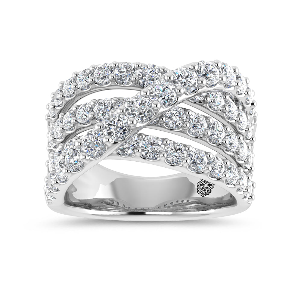 14K White Gold 2 1/2 Ct.Tw. Labgrown Diamond Fashion Band