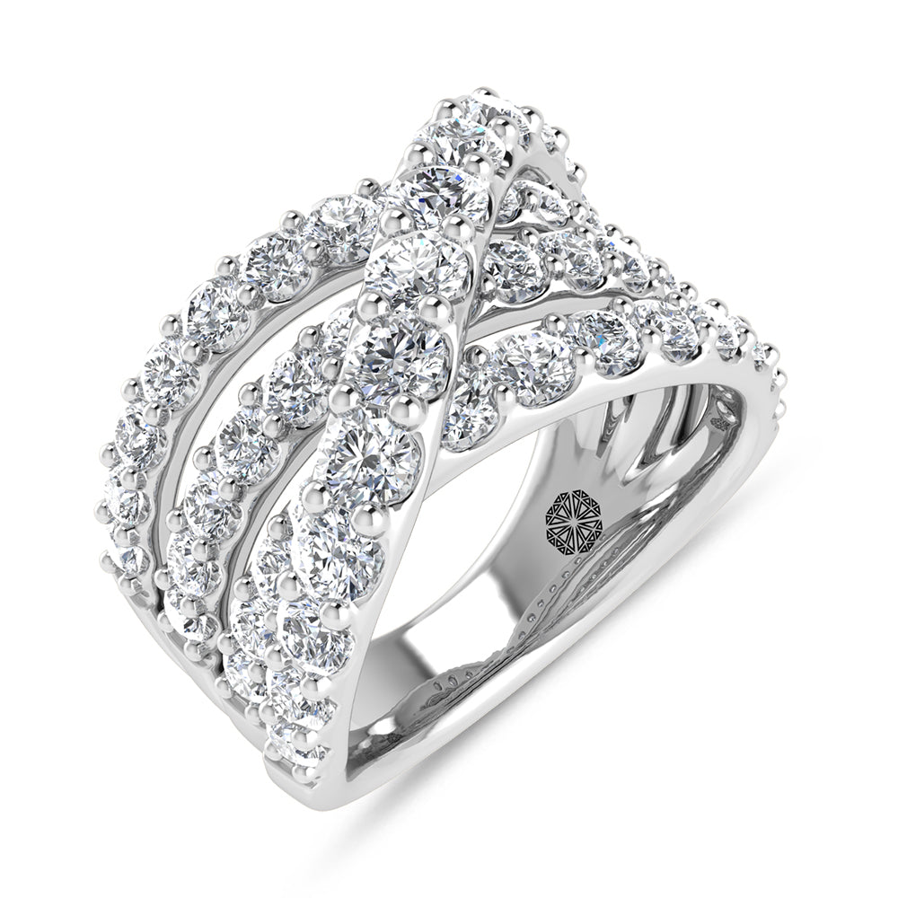 14K White Gold 2 1/2 Ct.Tw. Labgrown Diamond Fashion Band