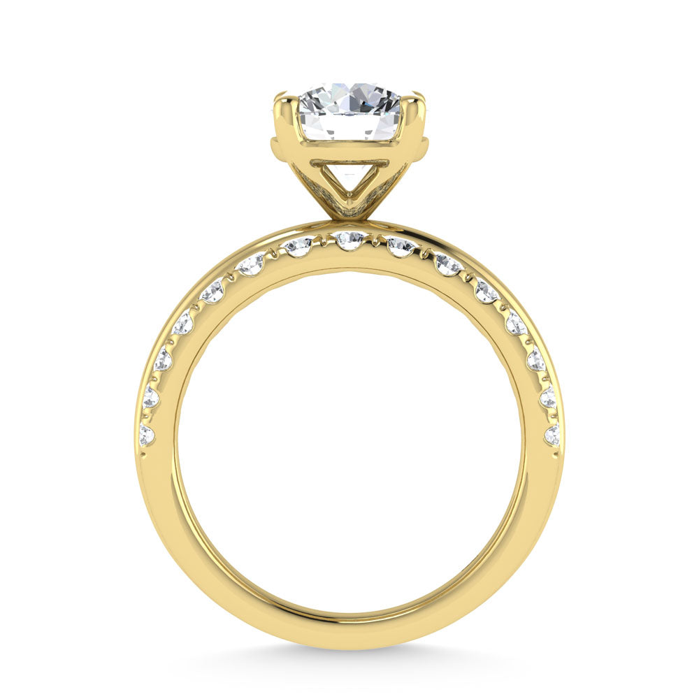 14K Yellow Gold 3 Ct.Tw. Labgrown Diamond Round Shape Engagement Ring