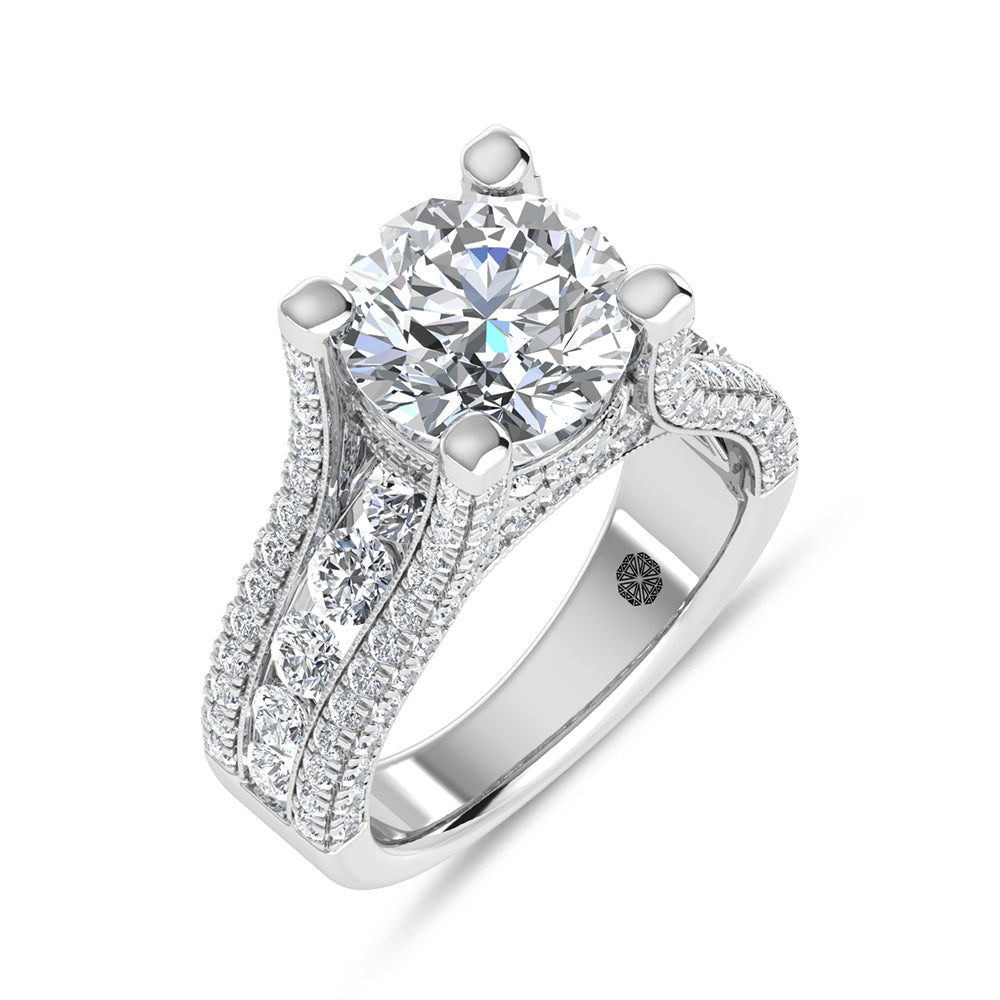 14K White Gold 5 Ct.Tw. Labgrown Diamond Engagement Ring