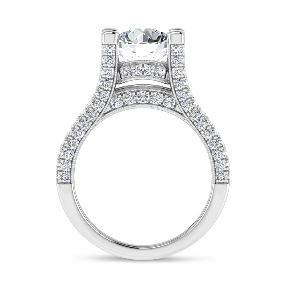 14K White Gold 5 Ct.Tw. Labgrown Diamond Engagement Ring