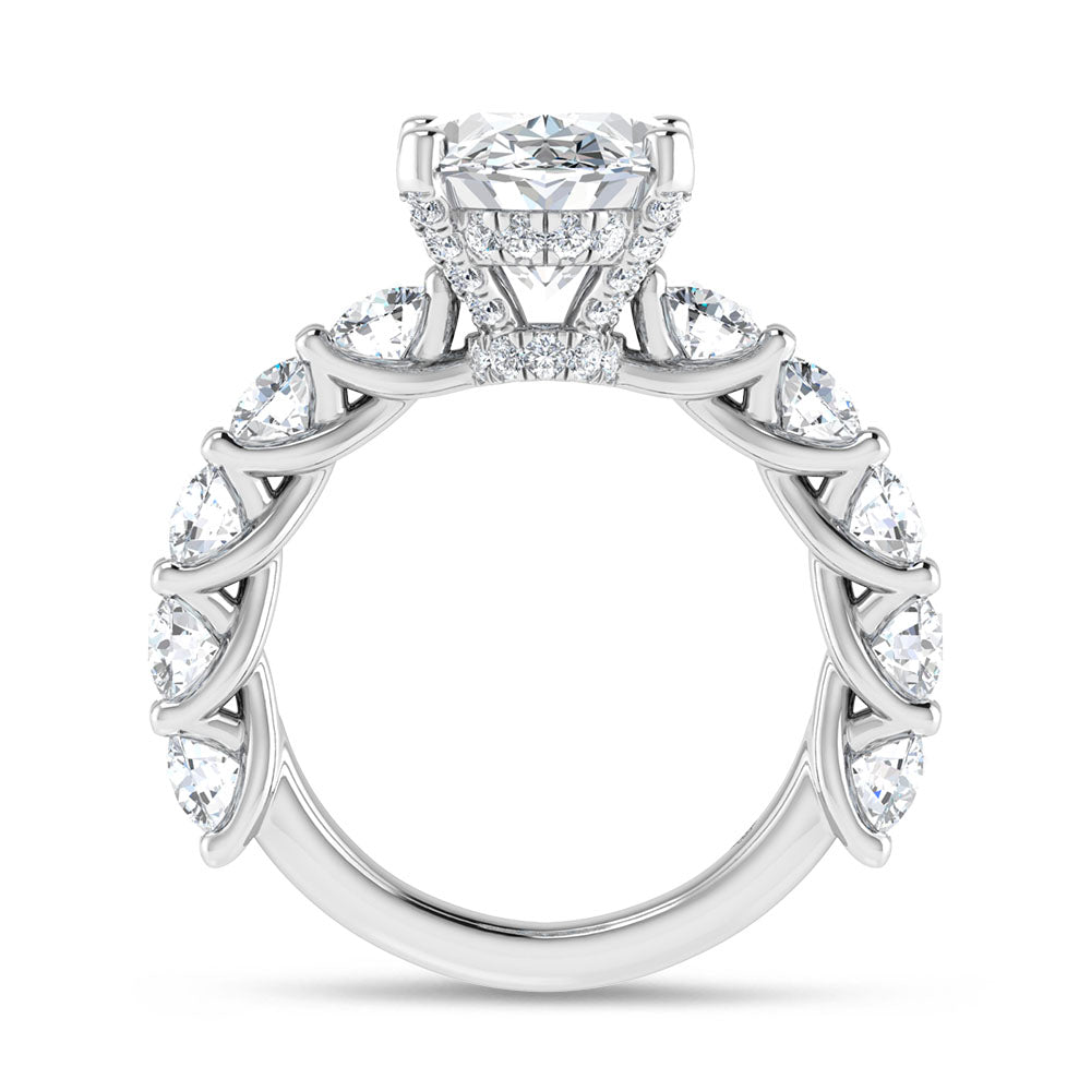 14K White Gold 8 Ct.Tw. Labgrown Diamond Engagement Ring
