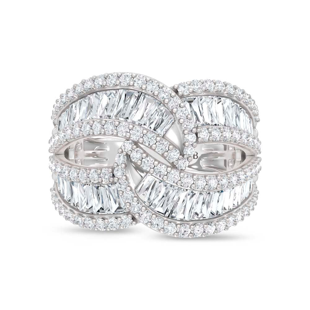 14K White Gold Lab Grown Diamond 2 3/4 Ct.Tw. Fashion Ring