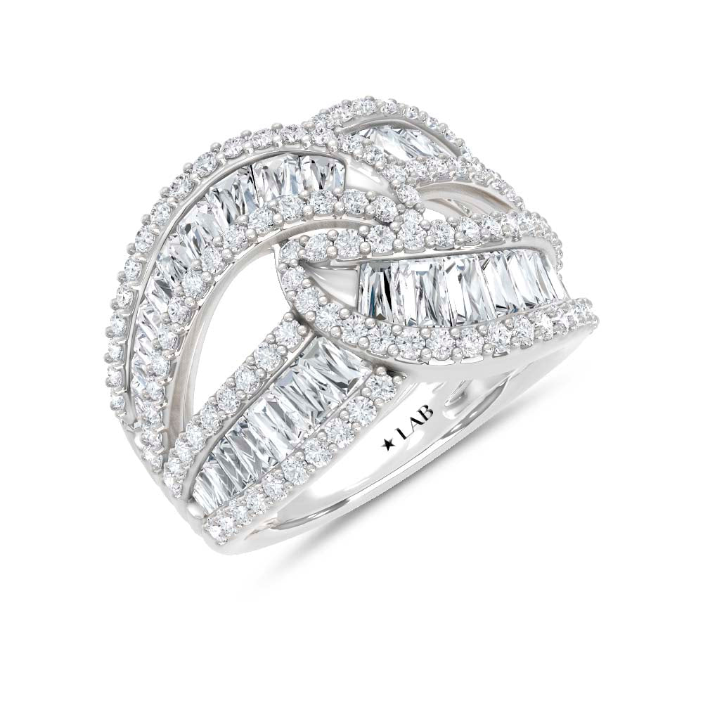 14K White Gold Lab Grown Diamond 2 3/4 Ct.Tw. Fashion Ring