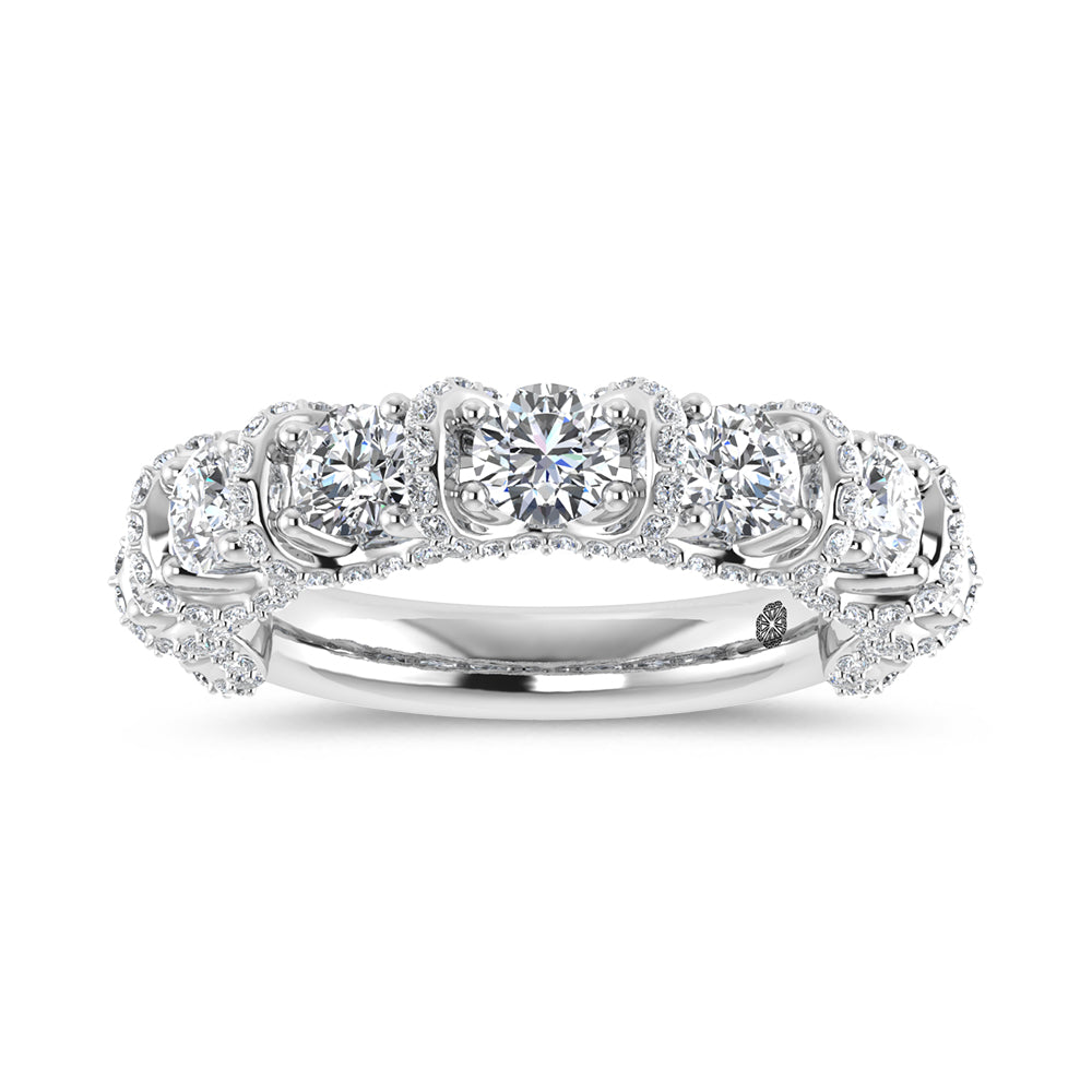 14K White Gold 2 Ct.Tw. Labgrown Diamond Anniversary Band